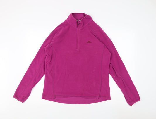 Trespass Women's Purple XL Fleece Sweatshirt, 1/2 Zip Casual