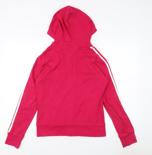 Adidas Women's Pink Full Zip Hoodie, Size 14