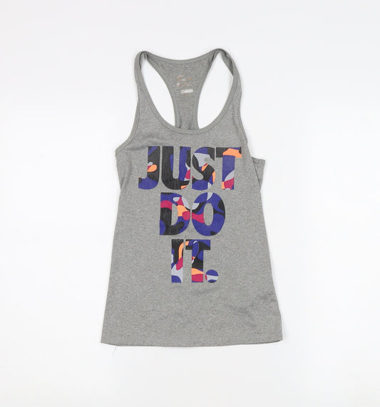 Nike Women's Grey Medium Jersey Racerback Tank