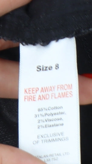 Brand and care label for Falmer Heritage Women's Black Skinny Jeans, size 8