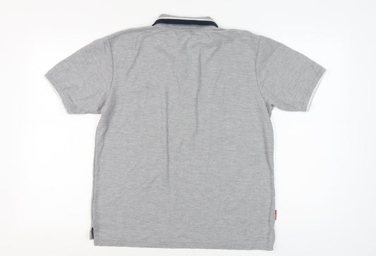 Slazenger Men's Grey Polo Shirt Size L