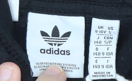 Adidas Boys Black Pullover Hoodie 9-10 Years