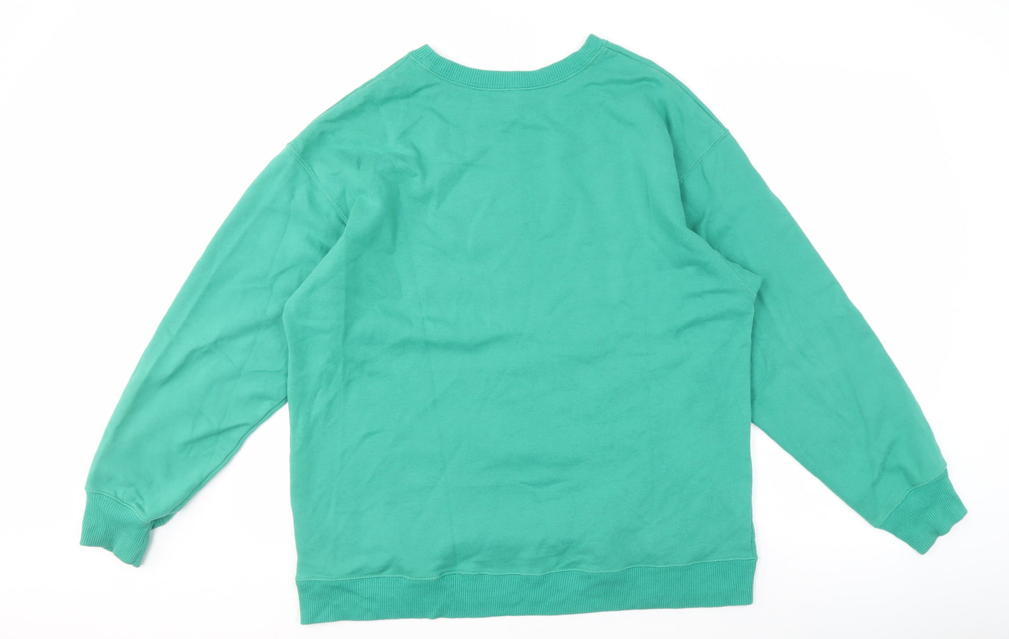 Hollister Men's Green Graphic Pullover Sweatshirt M