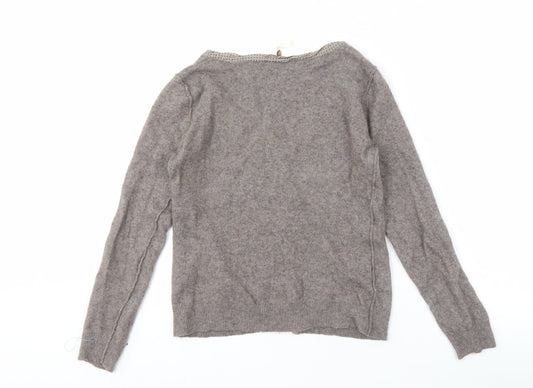 White Stuff Women's Brown Cardigan, Size 10, Elegant Knit