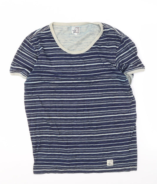 Firetrap Men's Blue Aztec Striped T-Shirt M