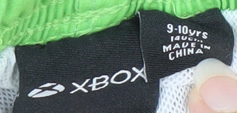 XBOX Boys Black Green Geometric Swim Shorts 10 Years