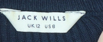 Jack Wills Women's Blue Crew Neck Jumper Size 12