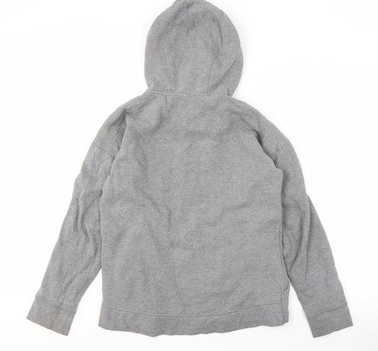 DKNY Men's Grey Full Zip Hoodie, Small, Logo Accents