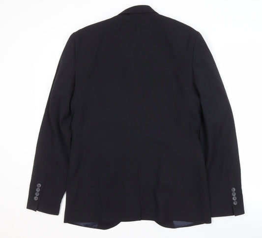 boohooMAN Men's Blue Blazer Jacket Size 38