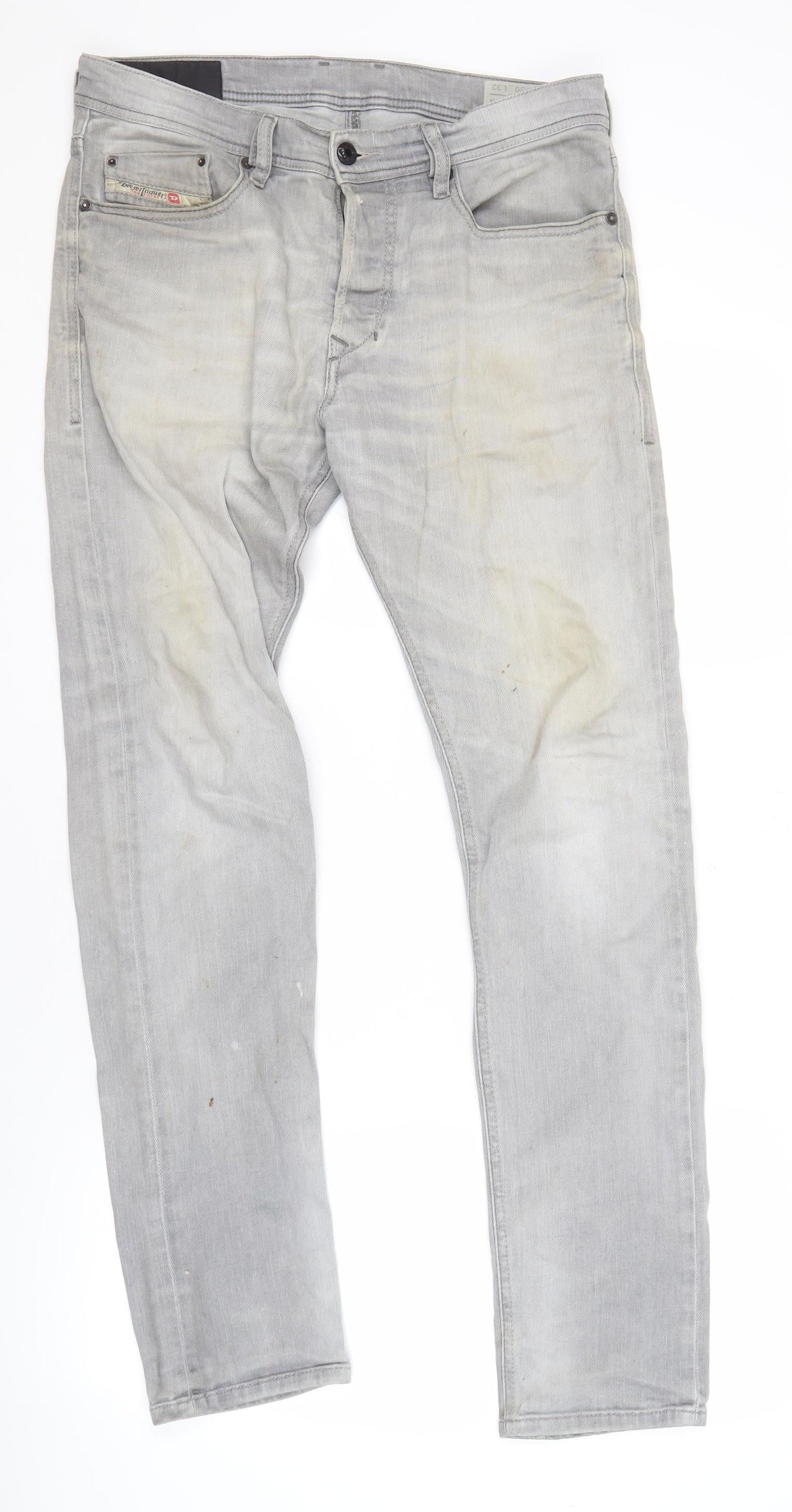 Diesel Men's Grey Skinny Slim Fit Stretch Jeans