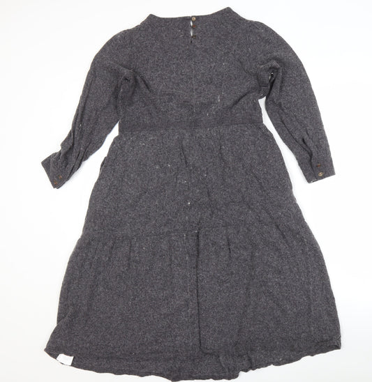 White Stuff Women's Grey Knit Dress, Size 12, Casual