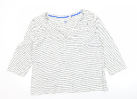 Womens UK Size L Boden White Cotton T-Shirt
