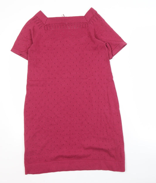 White Stuff Women's Pink Shift Dress Size 12
