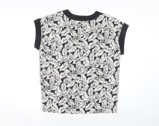 Eastex Women’s Black Floral Blouse Size 12 Regular