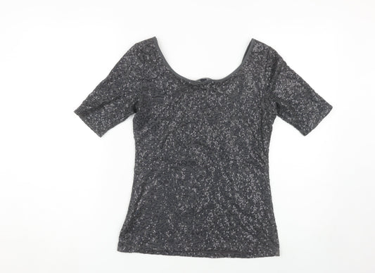 Banana Republic Women’s Grey Sequin T-Shirt XS