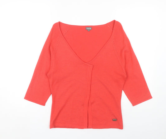 Firetrap Women's Red V-Neck Cardigan, Size M