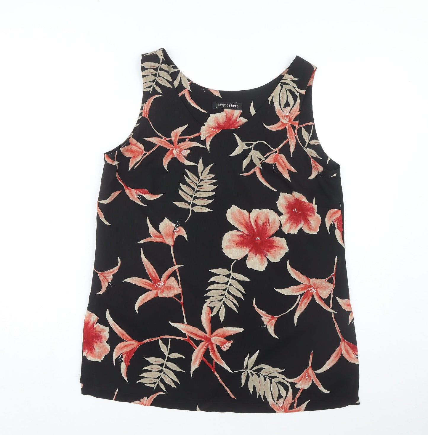 Jacques Vert Women's Black Floral Tank Top Size 14