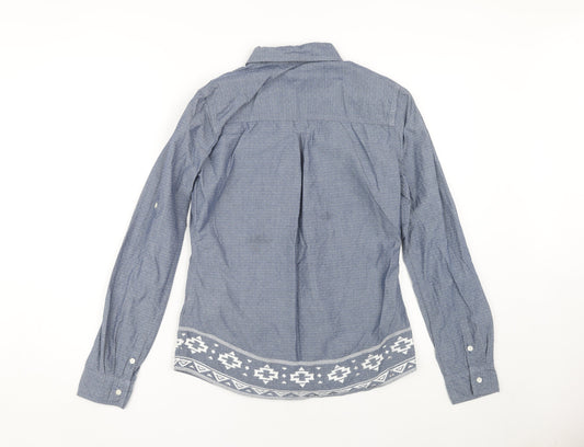 Superdry Women's Blue Button-Up Shirt S