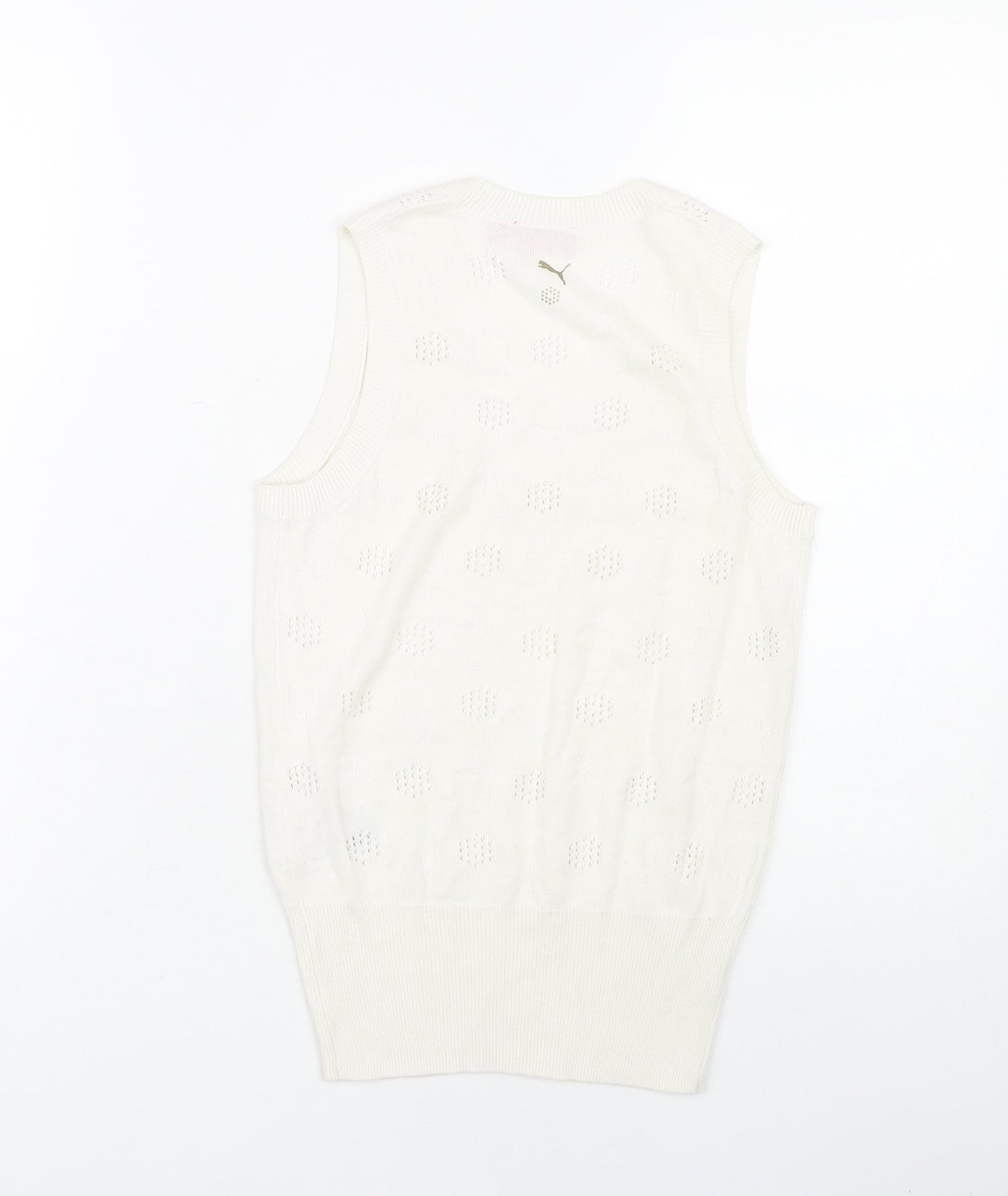 Puma Women's White Knit Vest Size 6