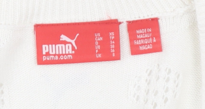 Puma Women's White Knit Vest Size 6