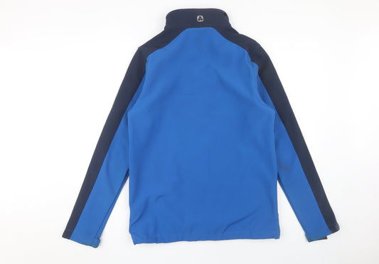 TOG24 Men's Blue Softshell Jacket, S, Full Zip Casual
