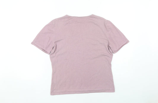 Eastex Women's Pink Beaded T-Shirt - Size 10