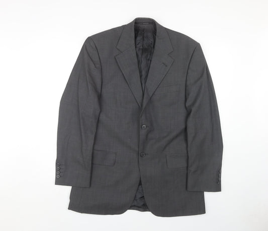Jeff Banks Men's Grey Wool Blazer, 38 Chest, Regular Fit