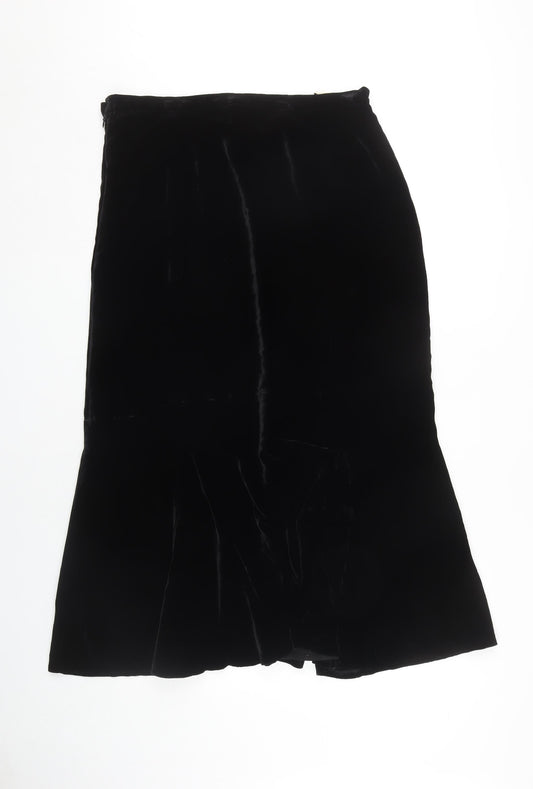 Viyella Women's Black Skirt, Size 14, Viscose & Silk