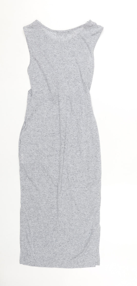 Firetrap Women's Grey Sheath Midi Dress, Size S, Sleeveless