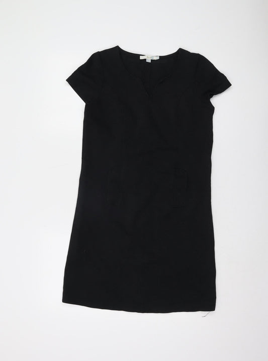 Boden Women's Black Shift Dress Size 6 Cotton Blend