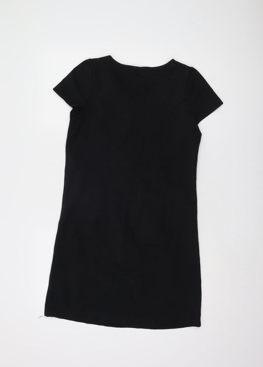 Boden Women's Black Shift Dress Size 6 Cotton Blend