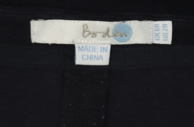 Boden Women's Black Shift Dress Size 6 Cotton Blend