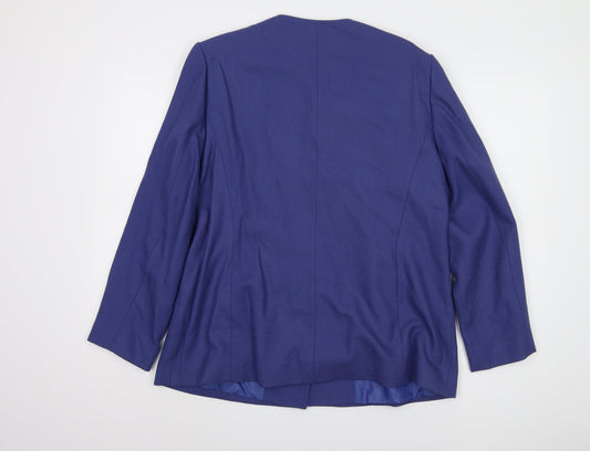 Eastex Women's Blue Wool Suit Jacket Size 16