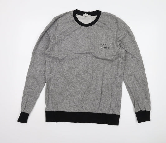 Mens UK M Regular JACK & JONES Grey Pullover Sweatshirt