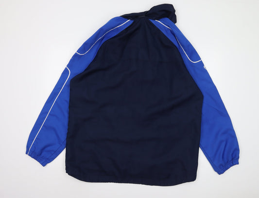 Nike Men's Blue Windbreaker Jacket L - Hooded Sportswear