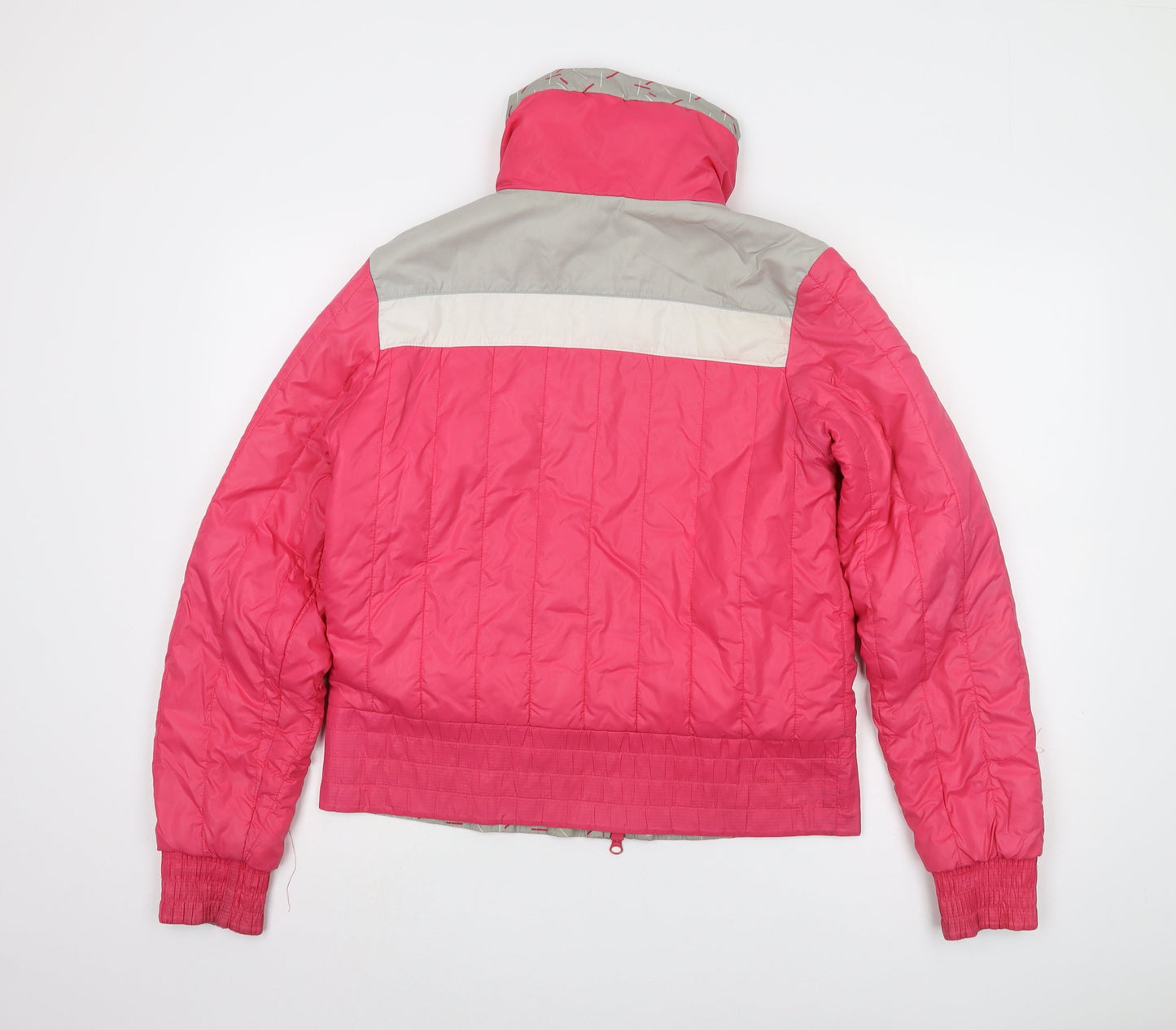 Nike Women's Pink Puffer Jacket Size 10 - Winter Sports Casual