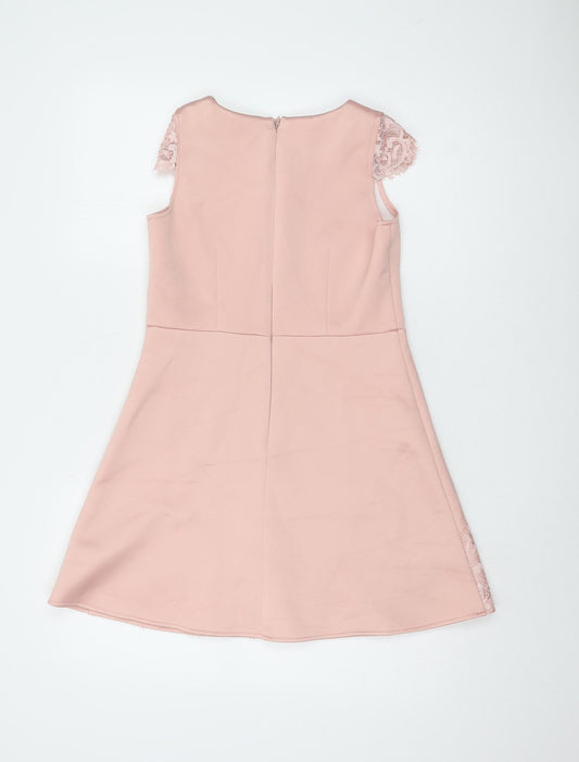 Lipsy Girls Pink A-Line Party Dress, Knee Length, 11 Years