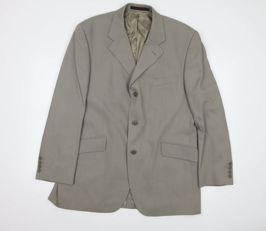 Jeff Banks Men's Beige Blazer, 42 Regular Fit Travel