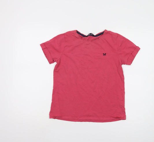 Womens UK Size 8 Crew Clothing Company Red Cotton T-Shirt
