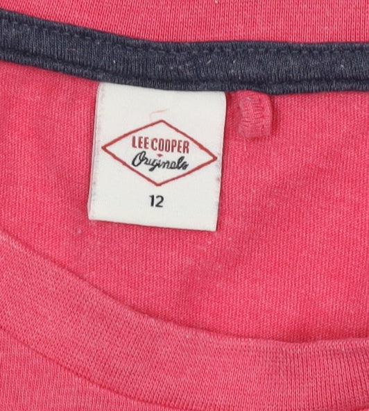 Lee Cooper Women's Pink Floral T-Shirt Size 12