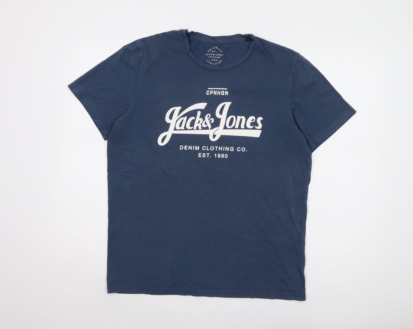 Jack & Jones Blue Graphic Print Men's T-Shirt L