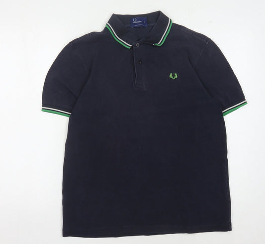 Fred Perry Men's Blue Polo Shirt M Short Sleeve