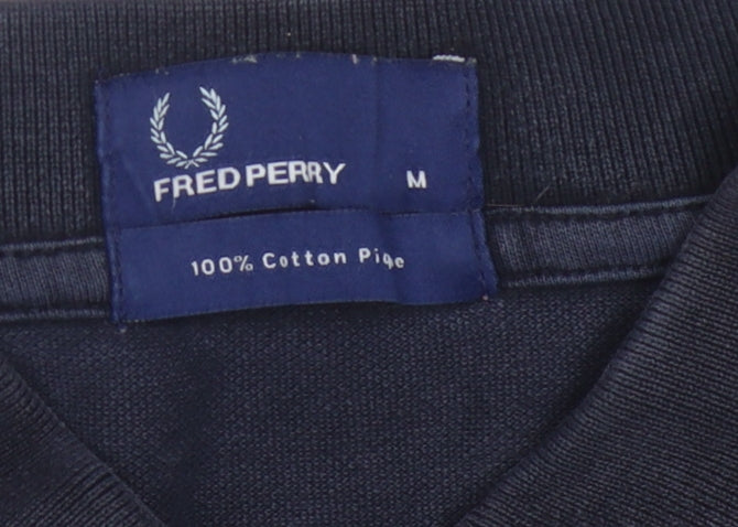 Fred Perry Men's Blue Polo Shirt M Short Sleeve