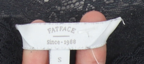 FatFace Women's Black Camisole Tank Top S - Lace Accent