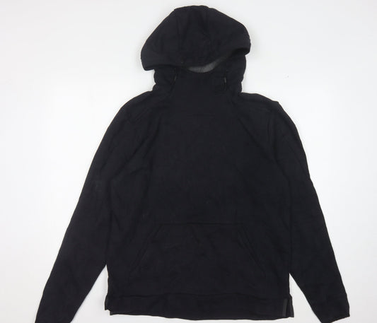 Champion Men's Black Pullover Hoodie, M - Cotton Blend