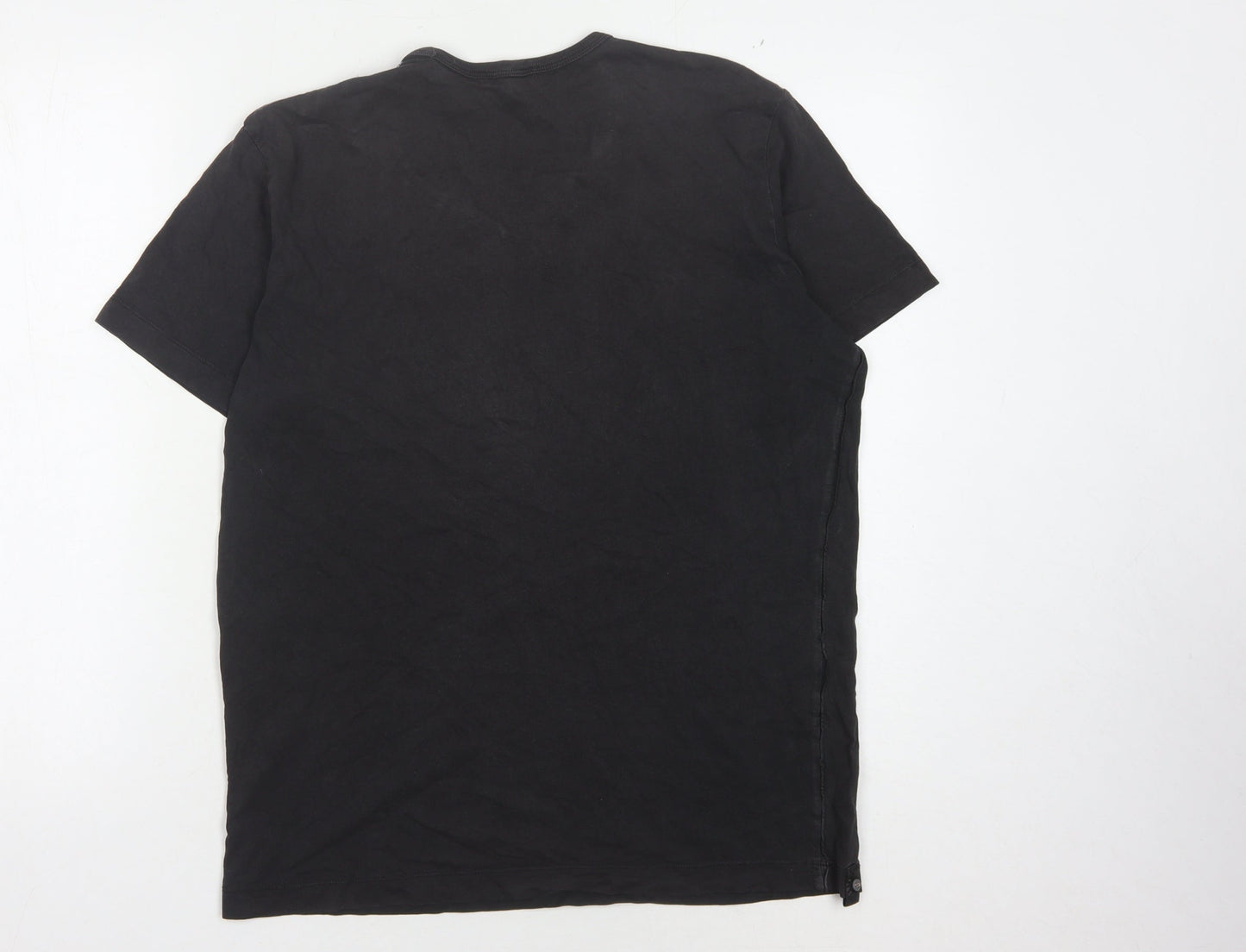 Diesel Men's Black V-Neck T-Shirt Size L
