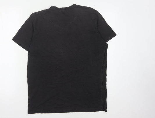 Diesel Men's Black V-Neck T-Shirt Size L