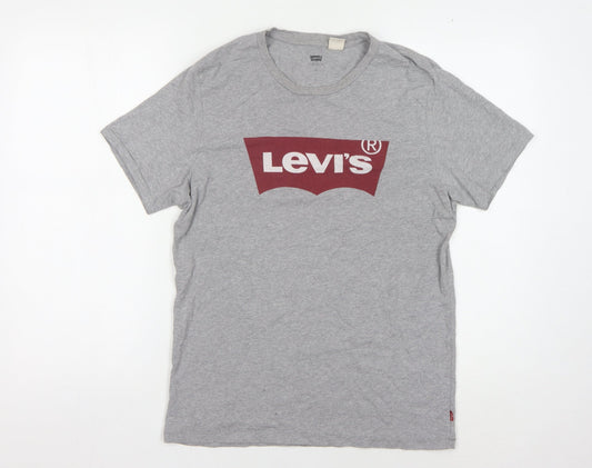 Levi's Men's Grey Graphic Print T-Shirt, Size S