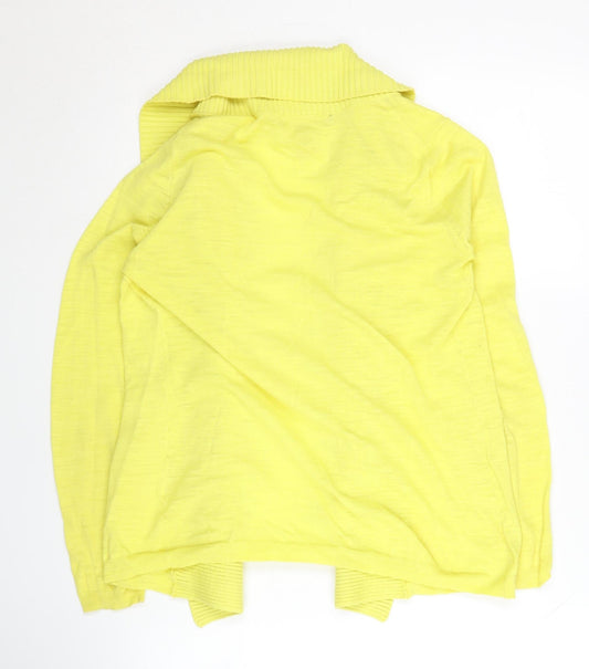 Banana Republic Women's Yellow XS Open Front Cardigan Knit Jumper