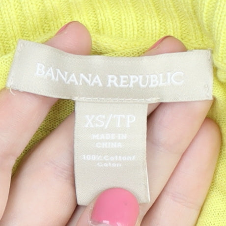 Banana Republic Women's Yellow XS Open Front Cardigan Knit Jumper